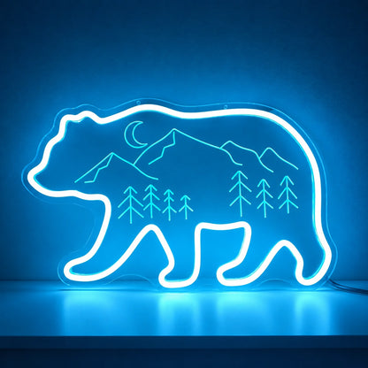 Mountain Bear Outline Neon Sign LED Neon Sign main product image