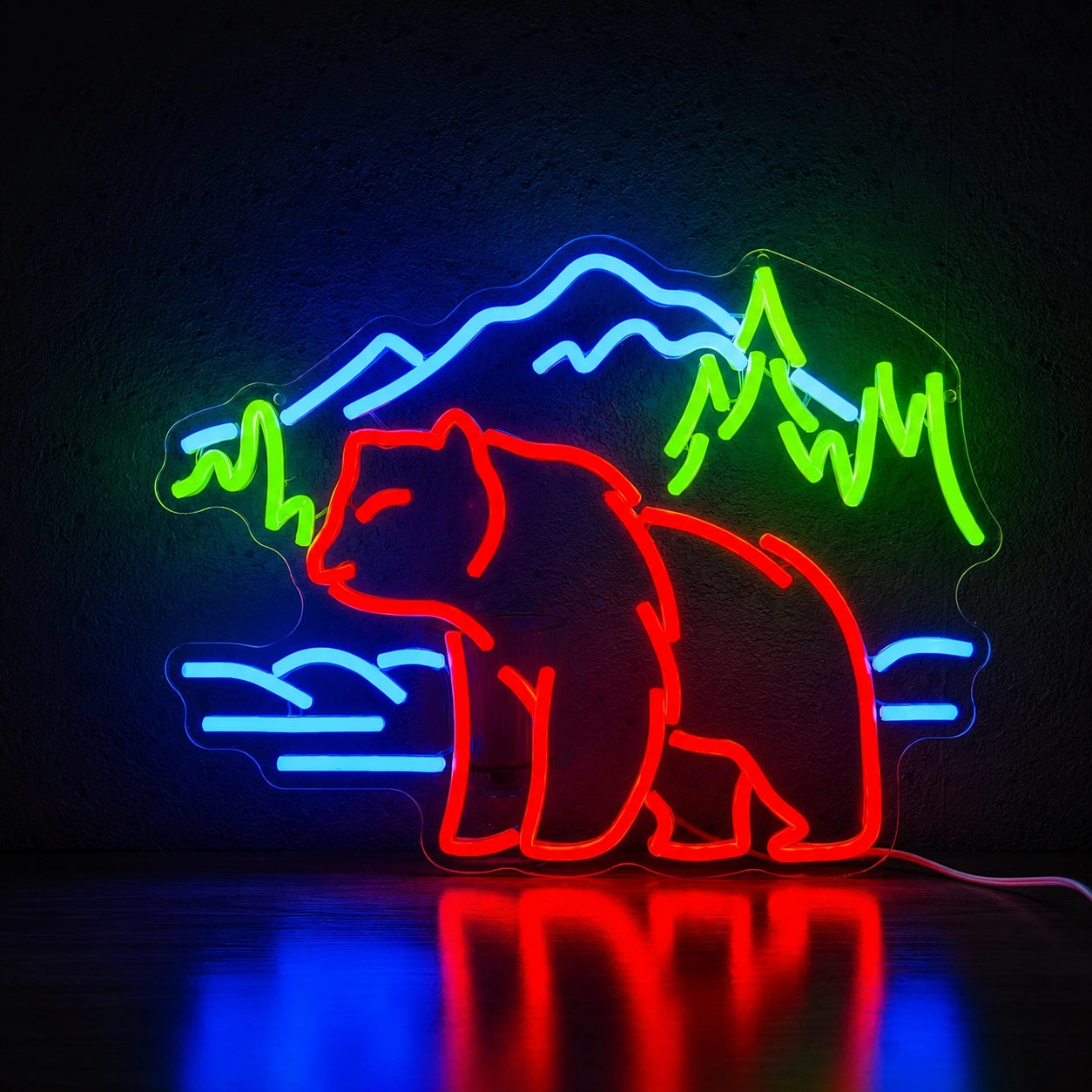Mountain Bear Scene Neon Sign LED Neon Sign high-converting product image