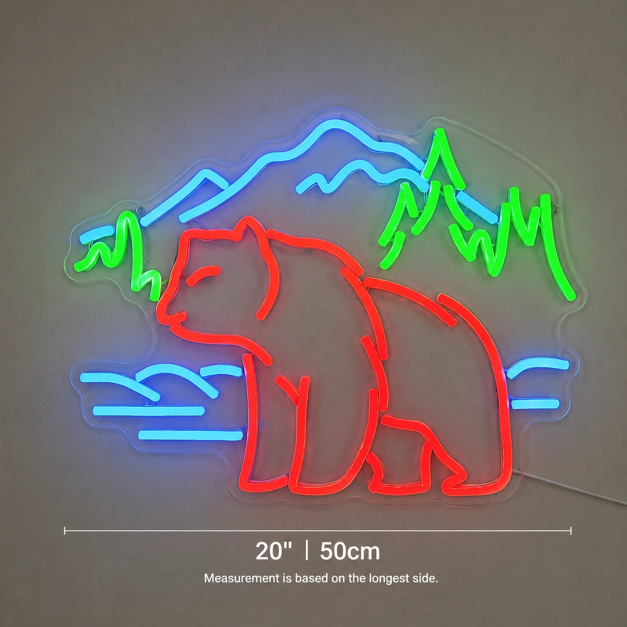 Mountain Bear Scene Neon Sign LED Neon Sign size image