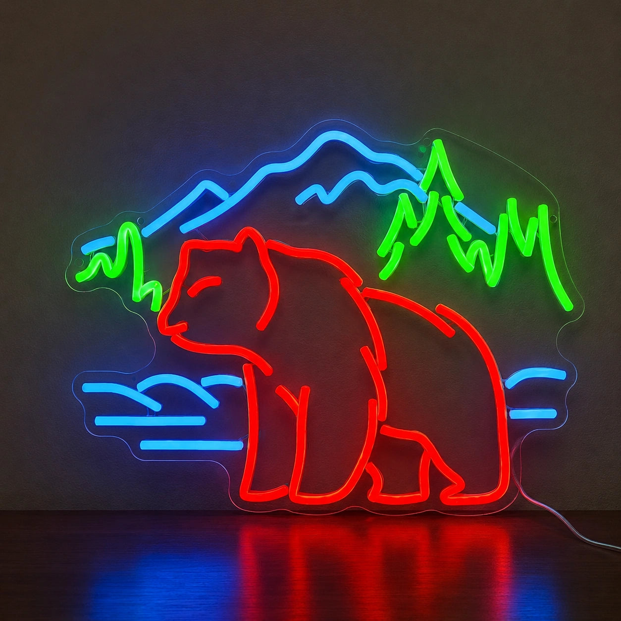Mountain Bear Scene Neon Sign LED Neon Sign main product image