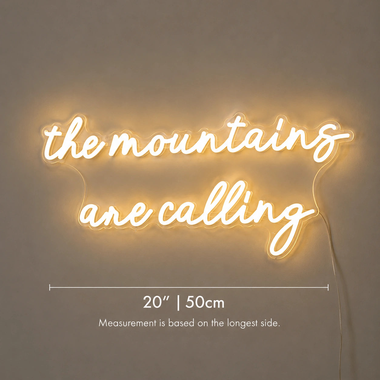 Mountain Cabin Quote Neon Sign LED Neon Sign size image