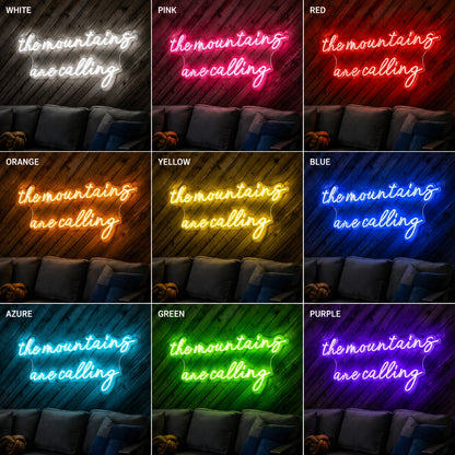 Mountain Cabin Quote Neon Sign LED Neon Sign color grid