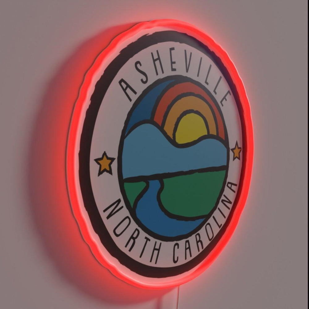 Mountain Circle Asheville Nc Rgb Led Neon Sign