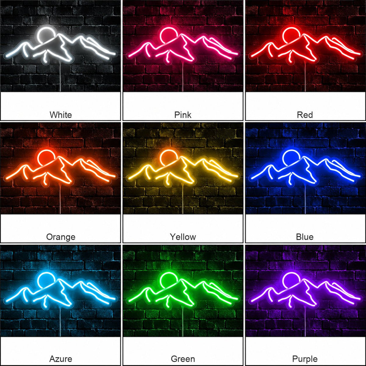 Mountain Desert Sunset LED Neon Sign - Shineneon