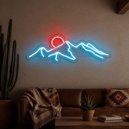 Mountain Desert Sunset Vintage LED Neon Sign - Shineneon