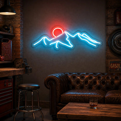 Mountain Desert Sunset Vintage LED Neon Sign - Shineneon