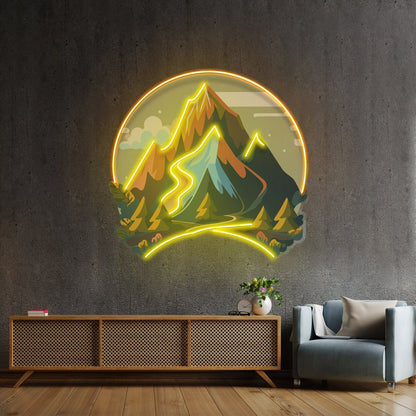 Mountain Landscape Led Neon Sign Light Custom Led Signs - Shineneon