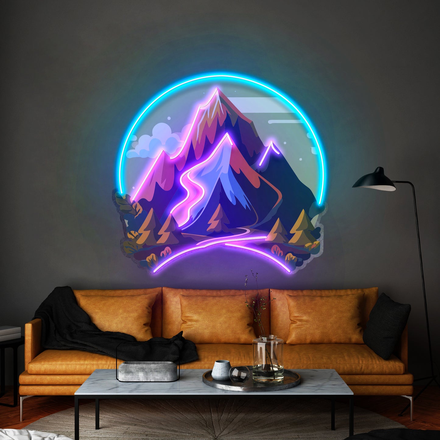 Mountain Landscape Led Neon Sign Light Custom Led Signs