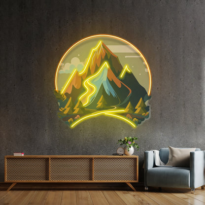 Mountain Landscape Led Neon Sign Light Custom Led Signs