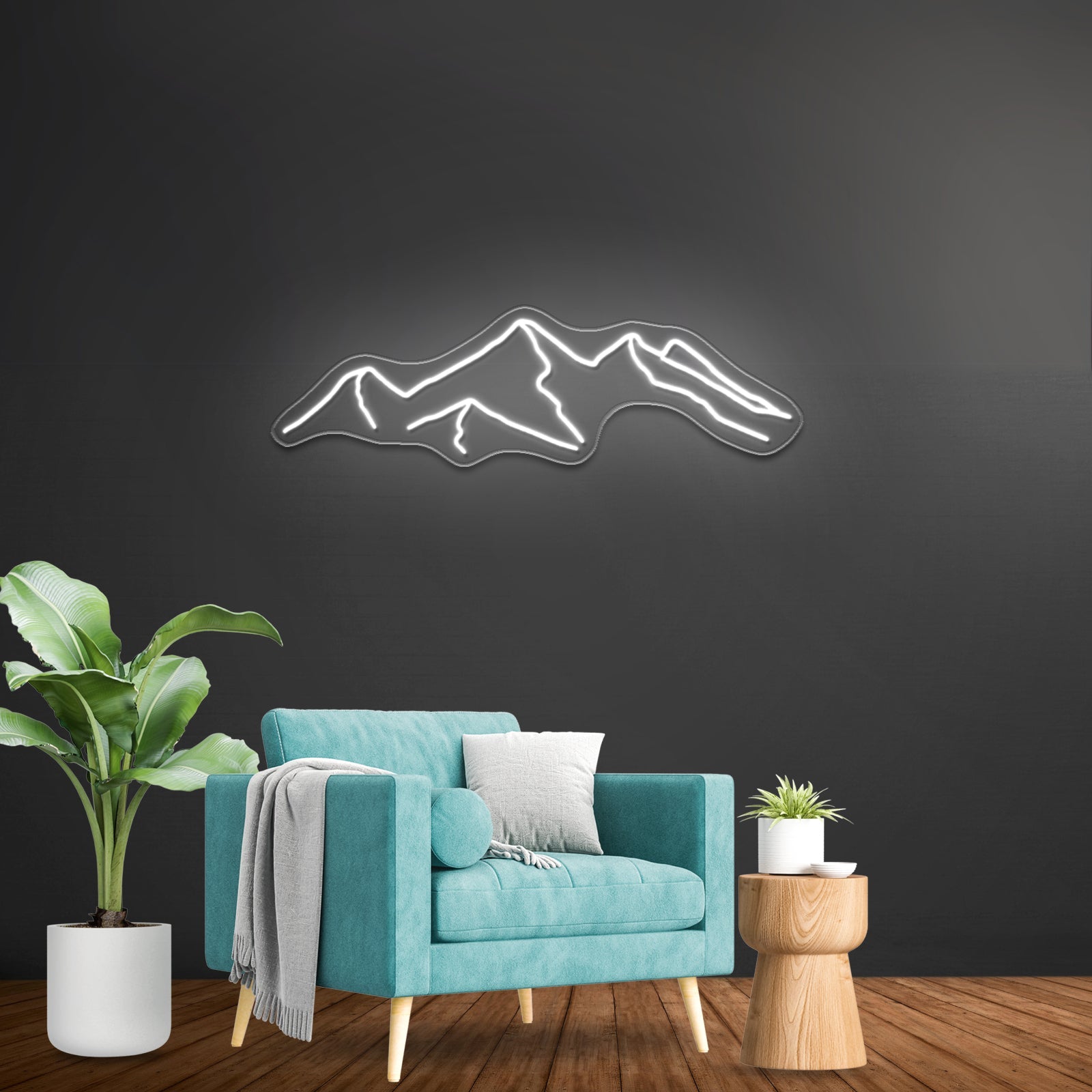 Mountain Neon Sign Pink Mountain Led Sign - Shineneon