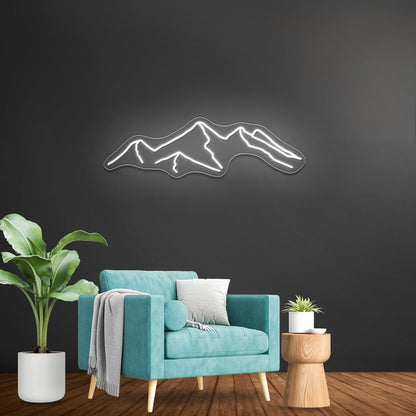 Mountain Neon Sign Pink Mountain Led Sign - Shineneon