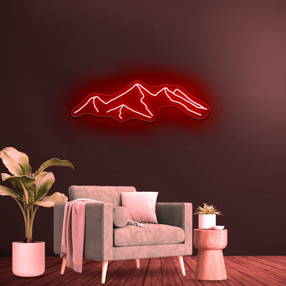 Mountain Neon Sign Pink Mountain Led Sign - Shineneon