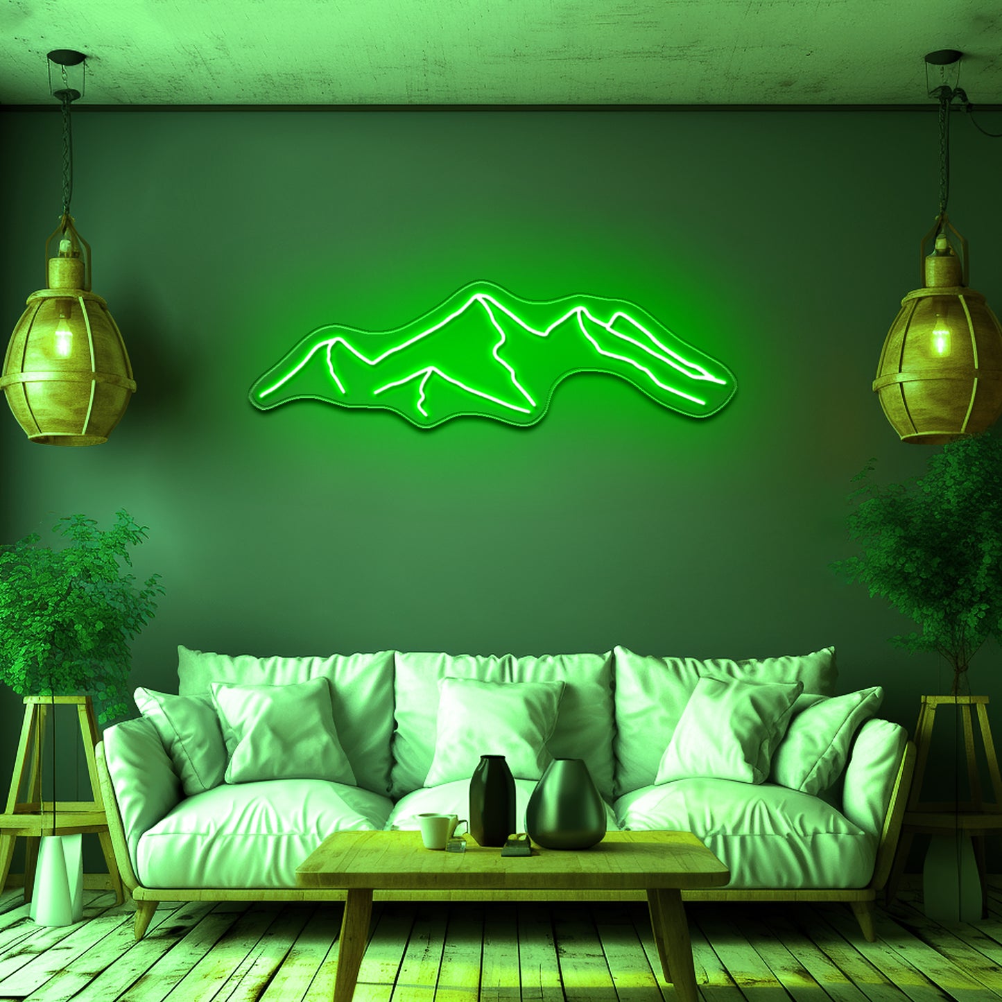 Mountain neon sign pink Mountain led sign