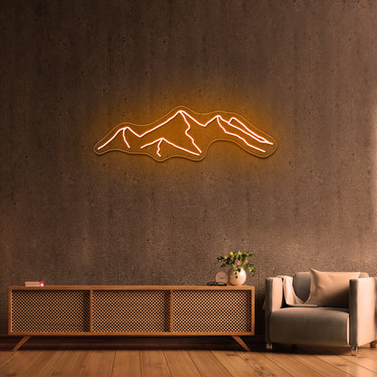 Mountain neon sign pink Mountain led sign