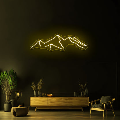 Mountain neon sign pink Mountain led sign