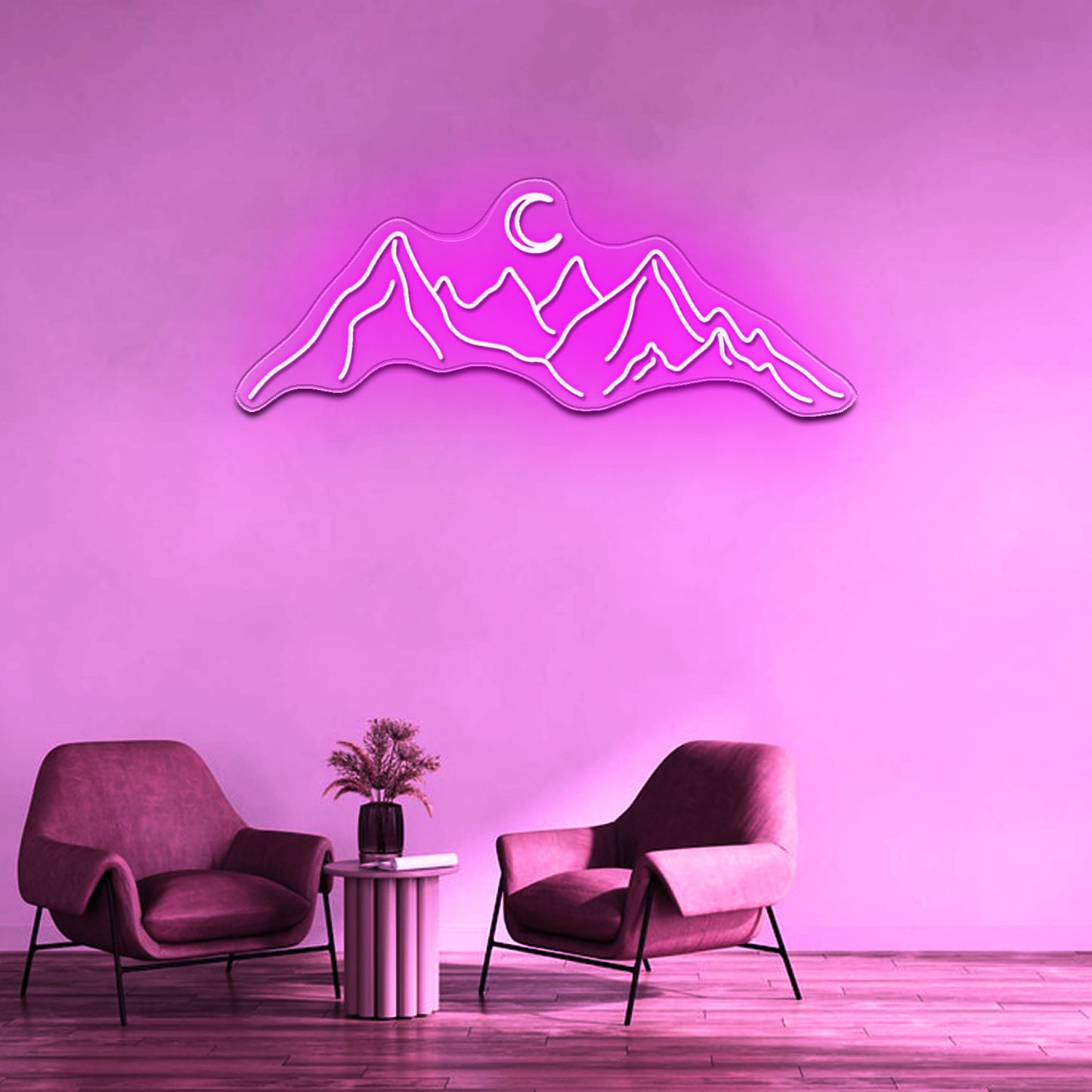 Mountain neon sign wall art neon led signs