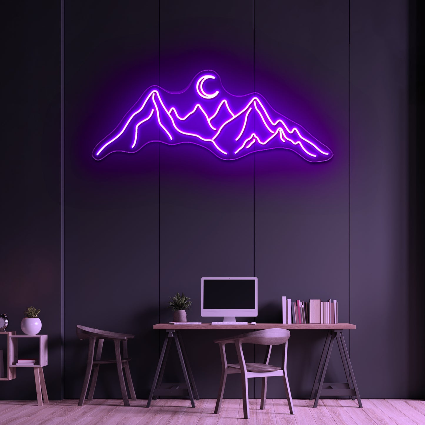 Mountain neon sign wall art neon led signs