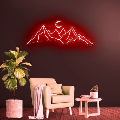 Mountain neon sign wall art neon led signs