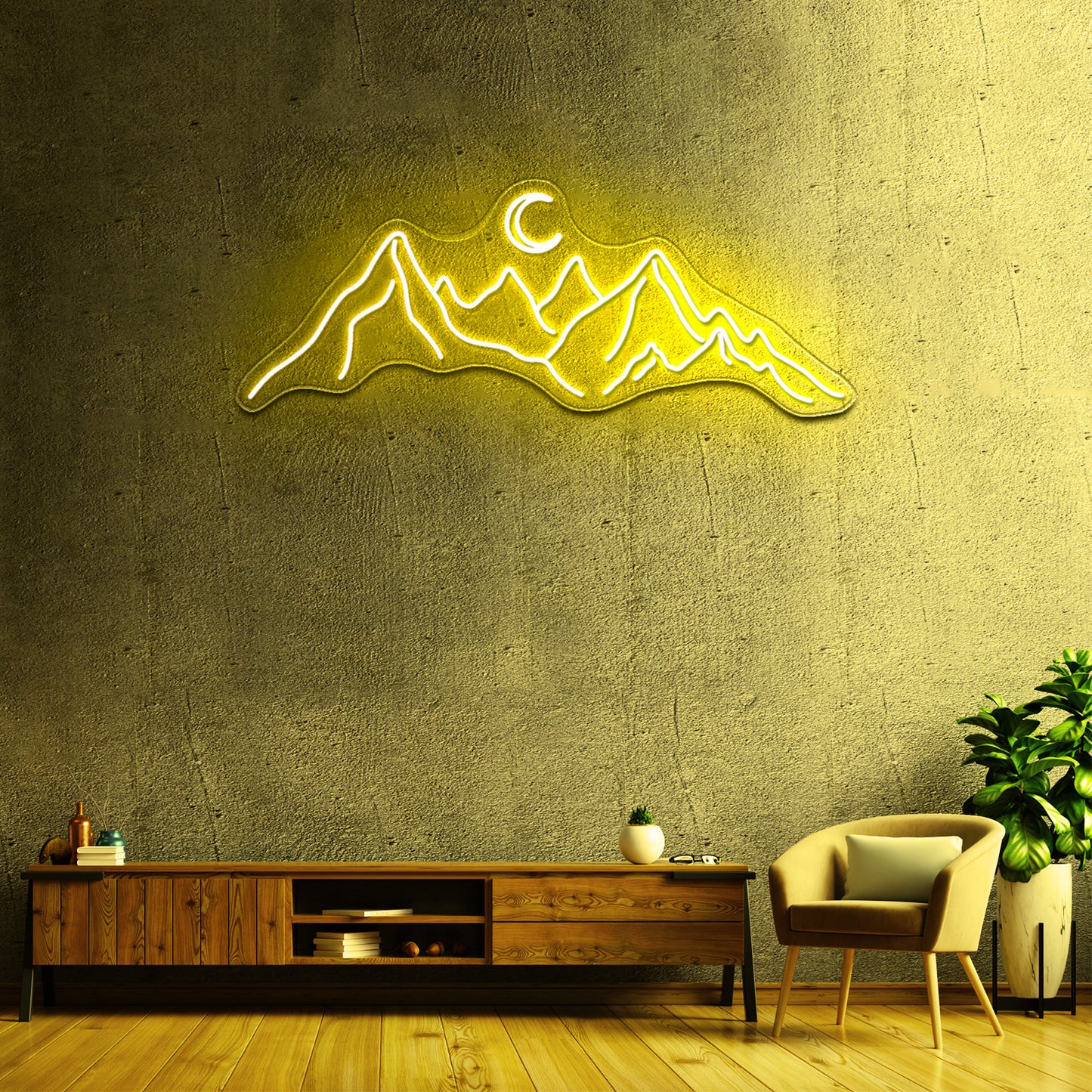 Mountain neon sign wall art neon led signs