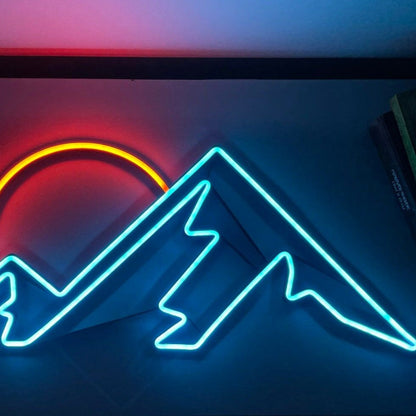 Mountain Neon Wall Art Bedroom Led Neon Sign - Shineneon