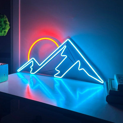 Mountain Neon Wall Art Bedroom Led Neon Sign - Shineneon