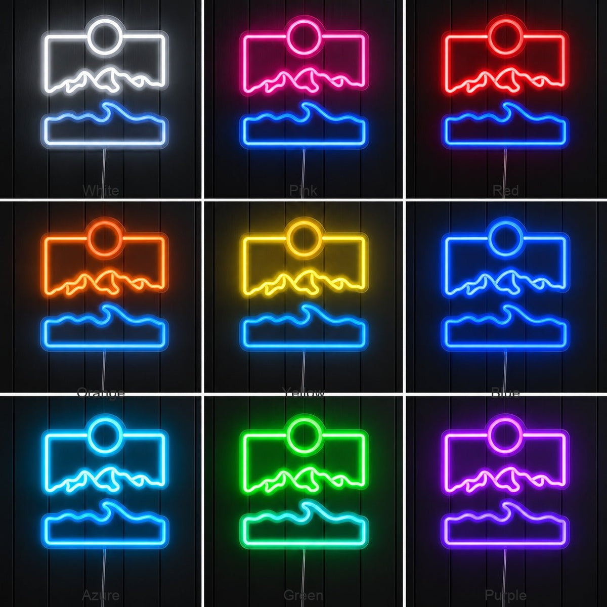 Mountain Ocean Landscape LED Neon Sign - Shineneon