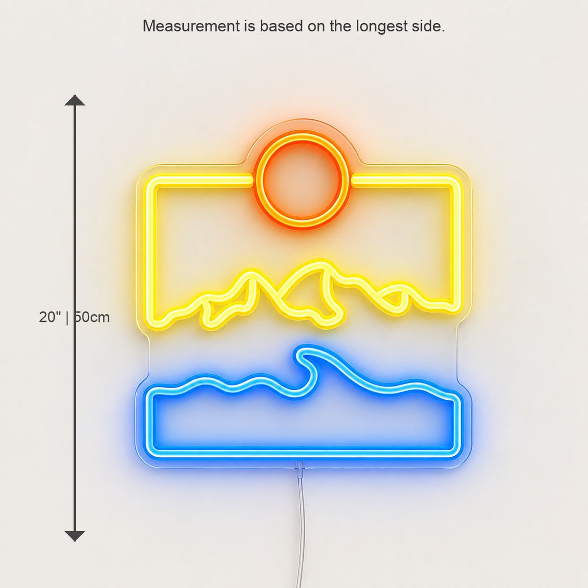 Mountain Ocean Landscape LED Neon Sign - Shineneon