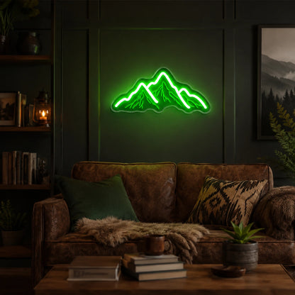 Mountain Peaks LED Neon Sign Man Cave Neon Sign real lifestyle scene