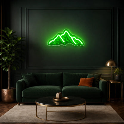 Mountain Peaks LED Neon Sign Man Cave Neon Sign color grid