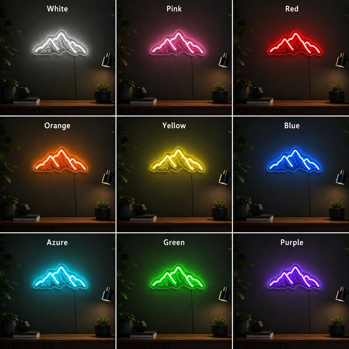 Mountain Peaks LED Neon Sign Man Cave Neon Sign - Shineneon