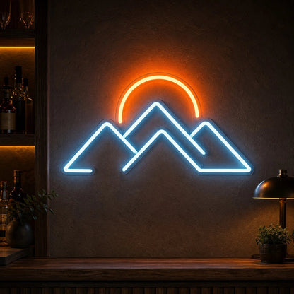 Mountain Peaks Sunset LED Neon Sign - Shineneon