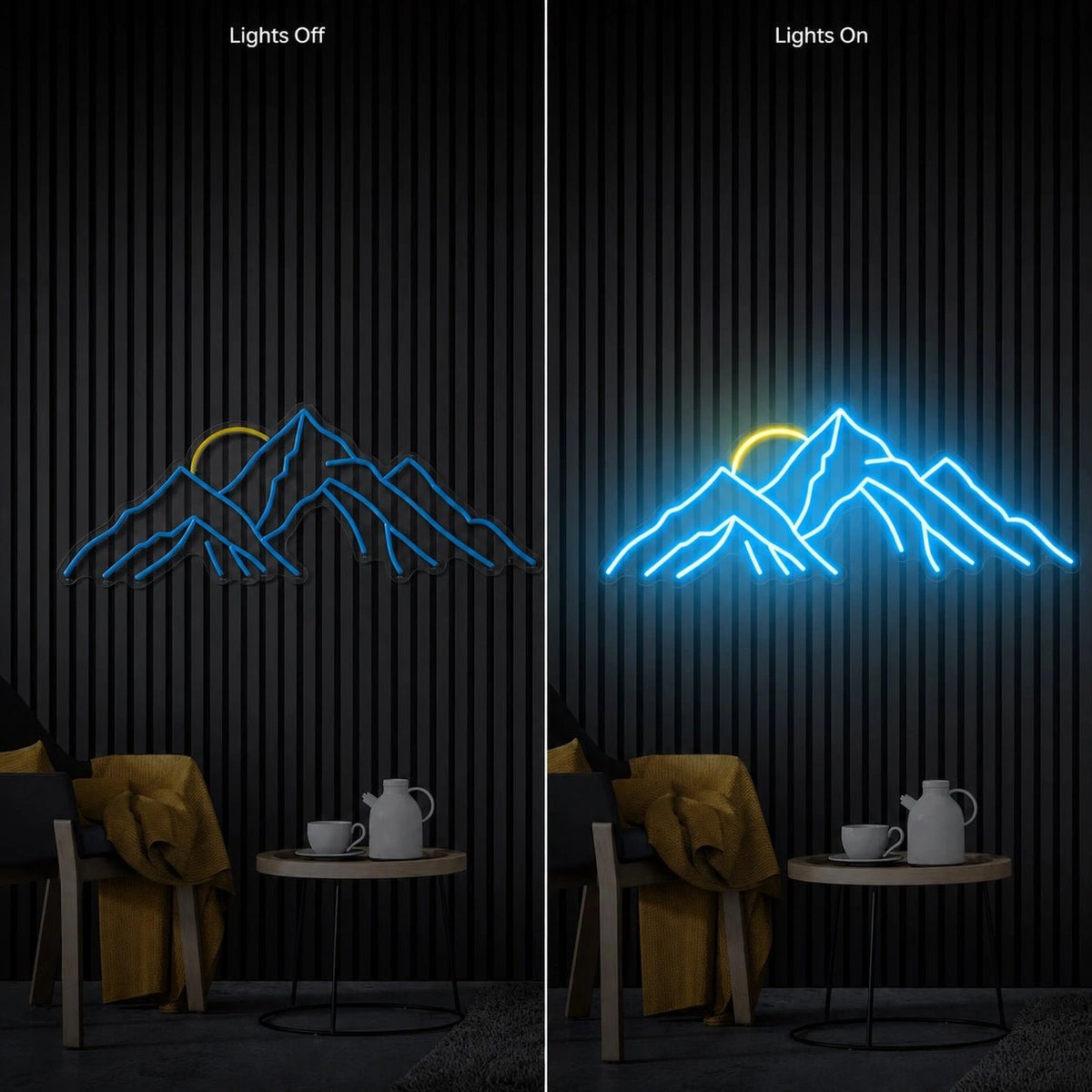 Mountain Range And Sun LED Neon Sign - Shineneon