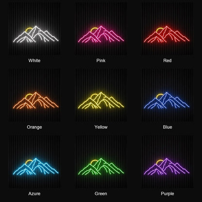 Mountain Range And Sun LED Neon Sign - Shineneon