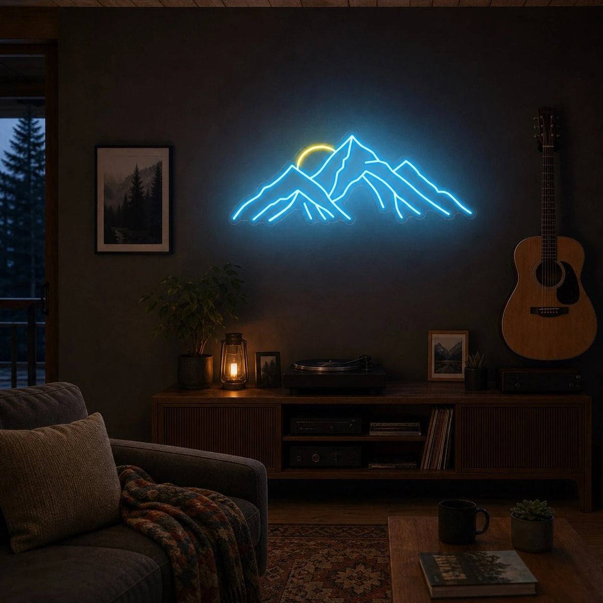 Mountain Range And Sun LED Neon Sign - Shineneon