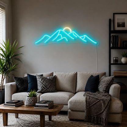 Mountain Range Sofa Neon Sign LED Neon Sign real lifestyle scene