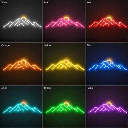 Mountain Range Sofa Neon Sign LED Neon Sign color grid