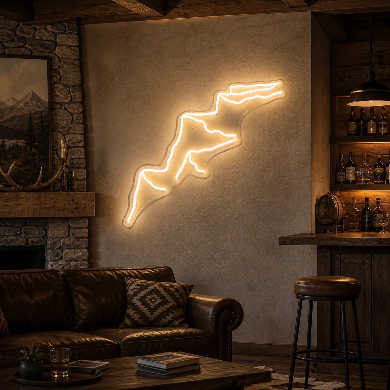 Mountain Ridge Vintage LED Neon Sign - Shineneon
