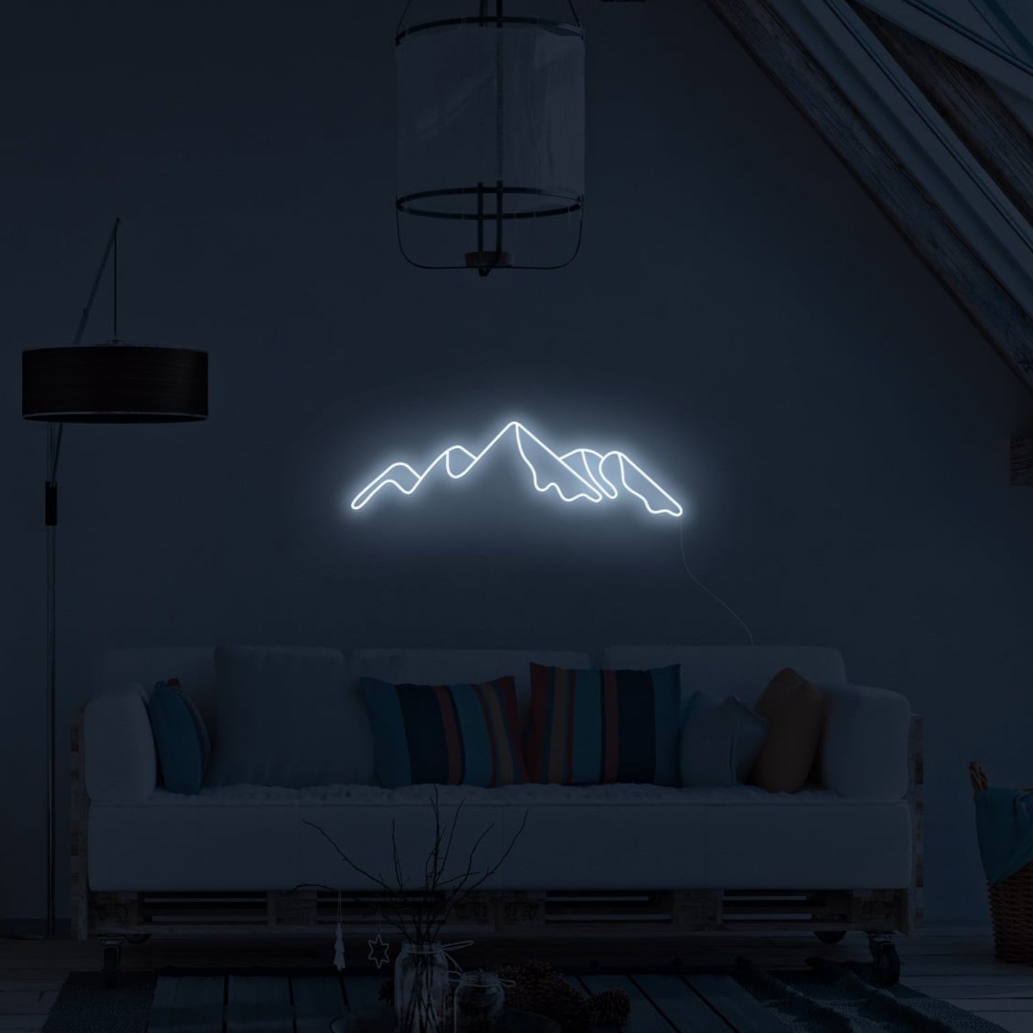 Mountain Skyline Led Neon Sign Wall Art | Shineneon