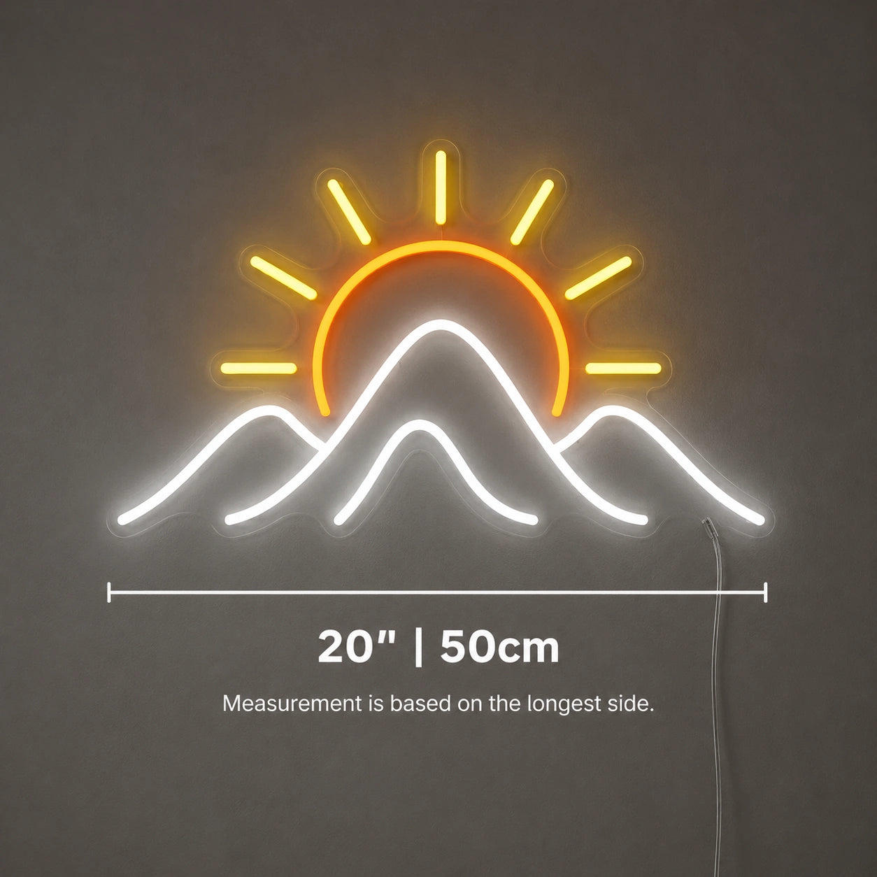 Mountain Sun Line Neon Sign LED Neon Sign size image