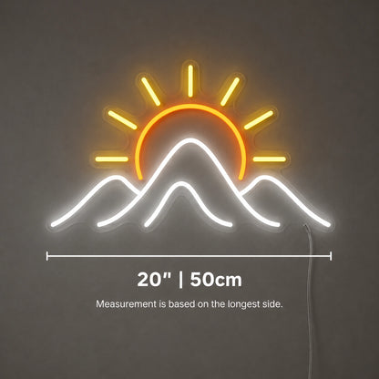 Mountain Sun Line Neon Sign LED Neon Sign size image