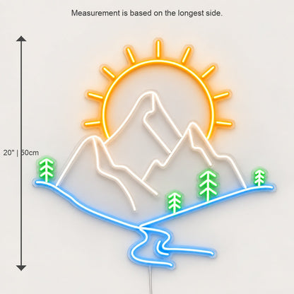 Mountain Sun River Pines LED Neon Sign - Shineneon