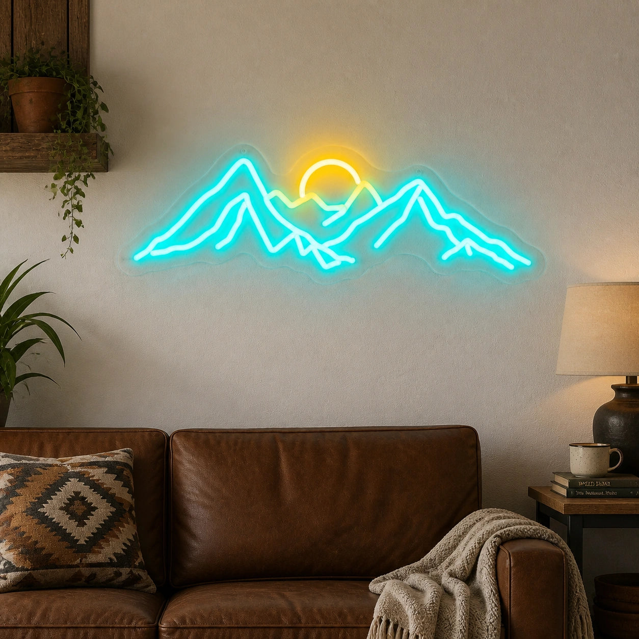 Mountain Sun Vintage LED Neon Sign size image