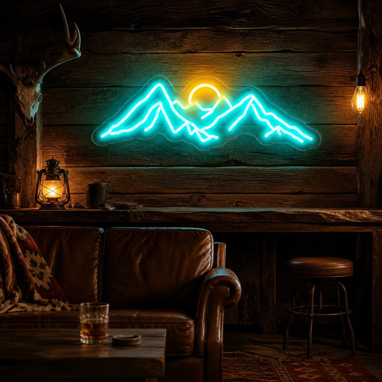 Mountain Sun Vintage LED Neon Sign - Shineneon