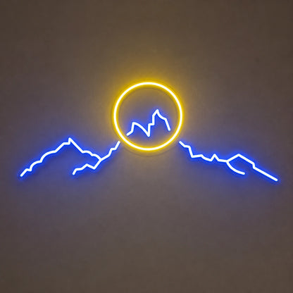 Mountain Sunrise Landscape Vintage LED Neon Sign main product image
