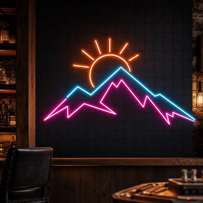 Mountain Sunrise Peaks LED Neon Sign high-converting product image