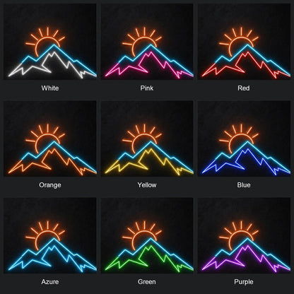 Mountain Sunrise Peaks LED Neon Sign - Shineneon