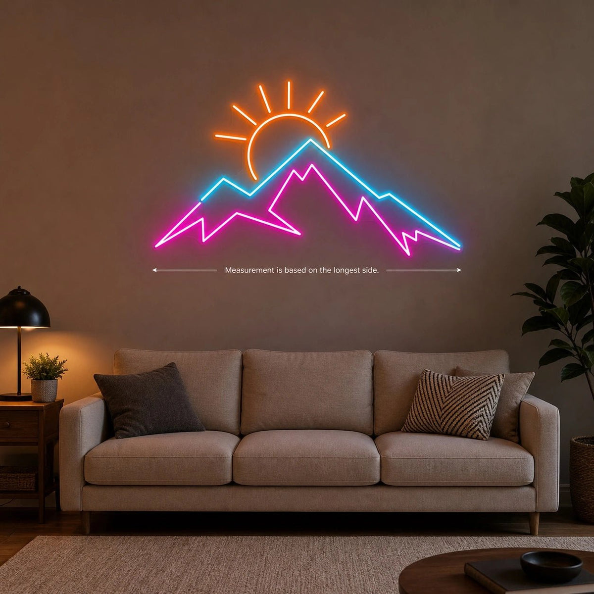 Mountain Sunrise Peaks LED Neon Sign - Shineneon