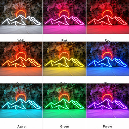 Mountain Sunrise Sunset LED Neon Sign - Shineneon
