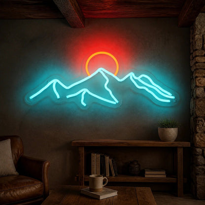 Mountain Sunrise Sunset Vintage LED Neon Sign - Shineneon