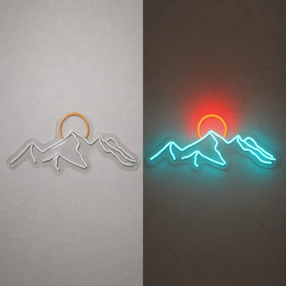 Mountain Sunrise Sunset Vintage LED Neon Sign - Shineneon